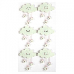stickers nuage menthe
