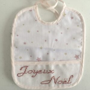 Bavettes en Coton Brodées à la Main-maribel1054