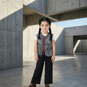 Gilet du berger réversible-bohème-upcycling-jeans-3K