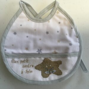 Bavettes en Coton Brodées à la Main-étoile-maribel