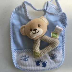 Bavettes en Coton Brodées à la Main-petits pieds-maribel