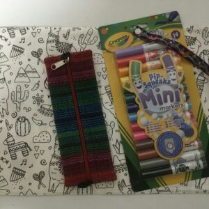 Page A4 à colorier en tissu lavable et les feutres– 100 % coton-3K