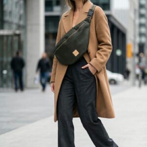 Sac banane en simili cuir avec sangle réglable-Maribel